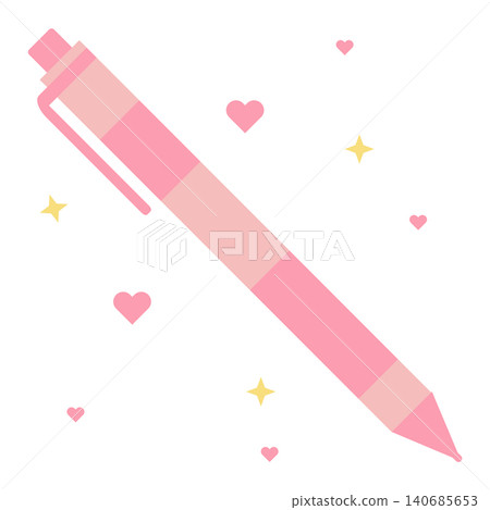 Cute pastel pink mechanical pencil vector illustration isolated on white background Cute pastel pink mechanical pencil vector illustration isolated on white background 140685653