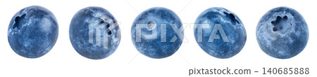 Fresh blueberry isolated collection on with clipping path, full depth of field Fresh blueberry isolated collection on with clipping path, full depth of field 140685888