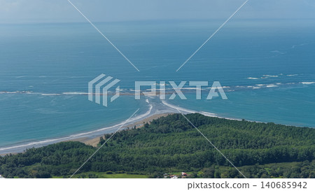 Uvita Whale Tail beach aerial view in Costa Rica Uvita Whale Tail beach aerial view in Costa Rica 140685942