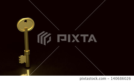 Golden Key Unlocking Prosperity And Financial Freedom 3d render. Golden Key Unlocking Prosperity And Financial Freedom 3d render. 140686026