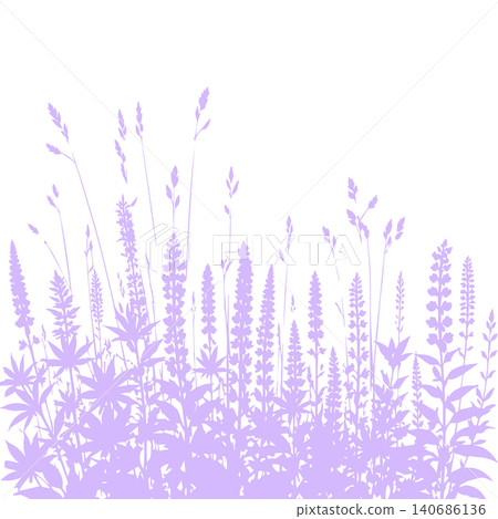 Grass lupine flowers silhouette vector isolated on white background nature design illustration of grass plant pattern greenery artwork Hand drawn. Not AI, vector illustration. Grass lupine flowers silhouette vector isolated on white background nature design illustration of grass plant pattern greenery artwork Hand drawn. Not AI, vector illustration. 140686136