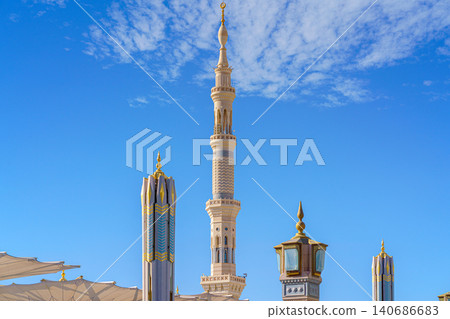 Al-Madinah al-Munawwarah, Saudi Arabia - Mar 09 2023, 4k, Main mosque of the Prophet Muhammad Al-Masjid an-Nabawi, Al-Madinah al-Munawwarah, Saudi Arabia Al-Madinah al-Munawwarah, Saudi Arabia - Mar 09 2023, 4k, Main mosque of the Prophet Muhammad Al-Masjid an-Nabawi, Al-Madinah al-Munawwarah, Saudi Arabia 140686683