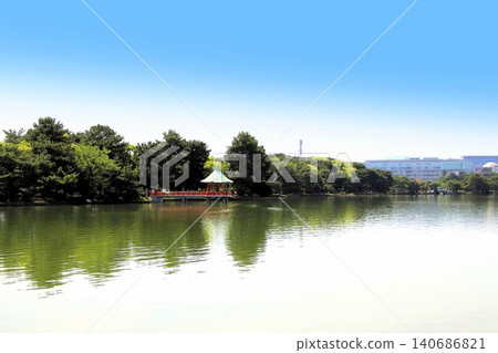 福岡市大濠公園內的浮見堂 福岡市大濠公園內的浮見堂 140686821