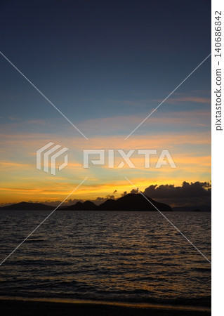 Seaside town of Turgutreis and spectacular sunsets. Bodrum, Turkey. Seaside town of Turgutreis and spectacular sunsets. Bodrum, Turkey. 140686842