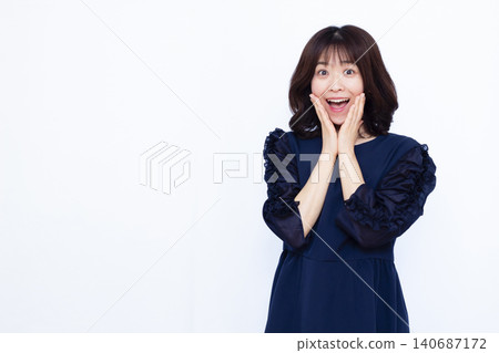 微笑和驚訝的女人 140687172