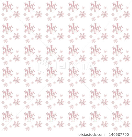 Seamless snowflake pattern background material in muted pink and white. Seamless snowflake pattern background material in muted pink and white. 140687790