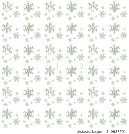 無縫雪花圖案背景素材:柔和綠色 x 白色 無縫雪花圖案背景素材:柔和綠色 x 白色 140687791