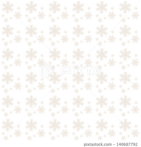 Seamless snowflake pattern background material, beige x white Seamless snowflake pattern background material, beige x white 140687792