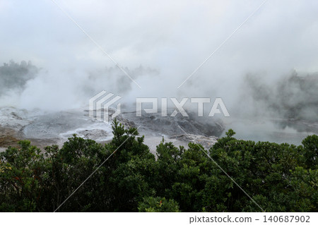 Te Puia Geothermal Zone, a tourist attraction in Rotorua 140687902