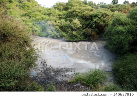 Te Puia Geothermal Zone, a tourist attraction in Rotorua Te Puia Geothermal Zone, a tourist attraction in Rotorua 140687910