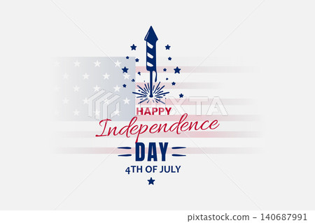 Patriotic Independence Day Rocket Design Patriotic Independence Day Rocket Design 140687991