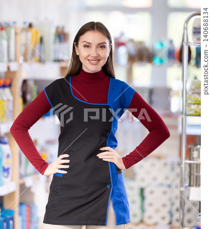 seller of a household store invites you to buy 140688134