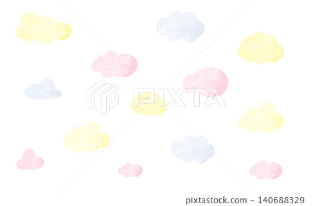 Pastel watercolor-style cloudy background Pastel watercolor-style cloudy background 140688329