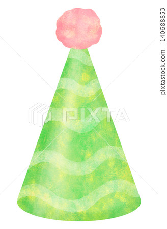 Illustration of a green hat to be used at a party. Illustration of a green hat to be used at a party. 140688853