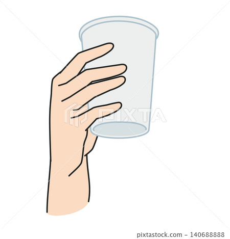 Right hand holding a paper cup Right hand holding a paper cup 140688888