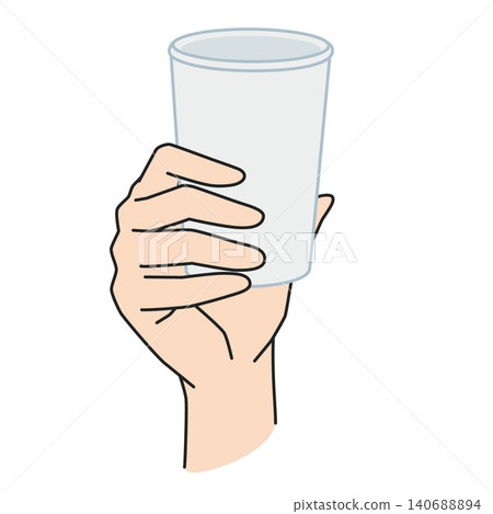 右手拿著一個紙杯 140688894
