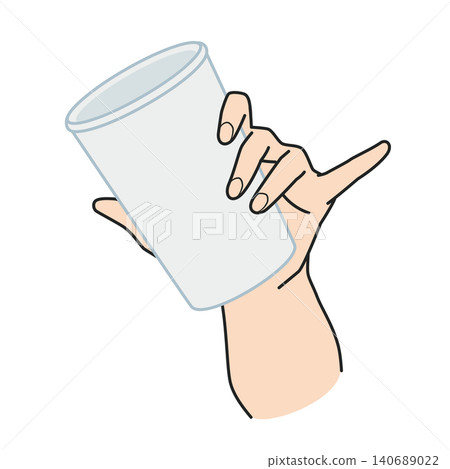 左手拿著一個紙杯 140689022