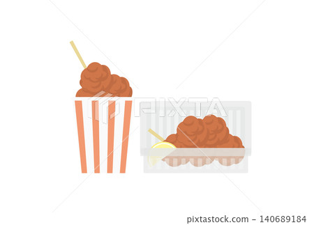 Fried chicken (cup and clear pack set with lemon) Fried chicken (cup and clear pack set with lemon) 140689184