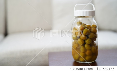 Small pickled green plums Small pickled green plums 140689577