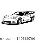 Black And White Car Vector Illustration For Conceptual Design. 140689700