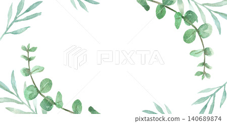 水彩植物框架 水彩植物框架 140689874