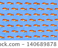Cute fish illustration pattern background material 140689878