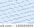 Illustration pattern background material of a school of sardines 140689899