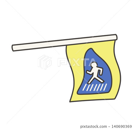Yellow Flag for Road Safety Yellow Flag for Road Safety 140690369
