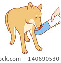 Dogs drinking water 140690530