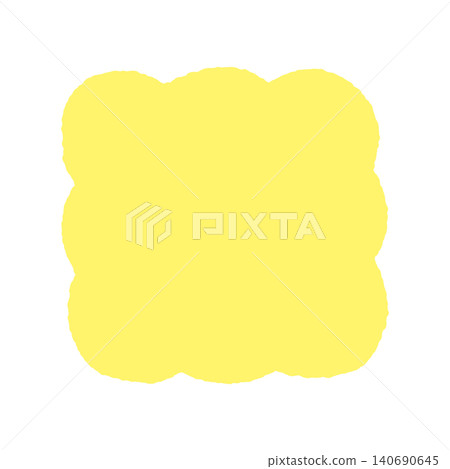 Simple and stylish hand-drawn yellow fluffy shapes - illustration materials for pop backgrounds, frames, and embellishments. Simple and stylish hand-drawn yellow fluffy shapes - illustration materials for pop backgrounds, frames, and embellishments. 140690645