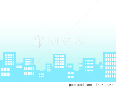 A simple illustration of towering buildings, with a refreshing blue gradient. A simple illustration of towering buildings, with a refreshing blue gradient. 140690968