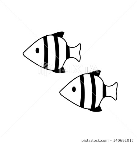 可愛的黑白熱帶魚插畫 - 熱帶魚 - 夏季主題 - 海洋生物,魚類 可愛的黑白熱帶魚插畫 - 熱帶魚 - 夏季主題 - 海洋生物,魚類 140691015