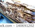 Pillars of a house damaged by termites 140691202