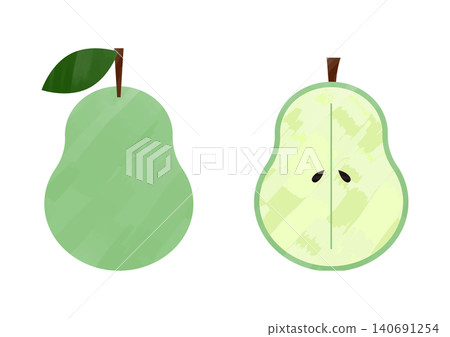 Hand-drawn style illustration of a pear Hand-drawn style illustration of a pear 140691254