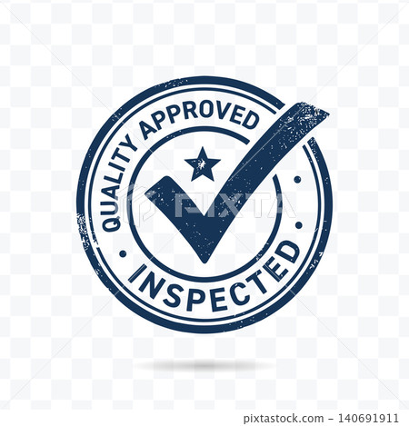 Quality Approved Inspected Certification Seal Badge Vector Illustration Quality Approved Inspected Certification Seal Badge Vector Illustration 140691911
