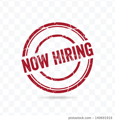 Now Hiring Rubber Stamp Recruitment Job Vacancy Label Illustration Now Hiring Rubber Stamp Recruitment Job Vacancy Label Illustration 140691918