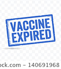 Vaccine Expired Warning Stamp Medical Label Vector Illustration 140691968