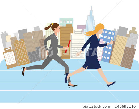 Businessmen are busy working in the office district. Businessmen are busy working in the office district. 140692110