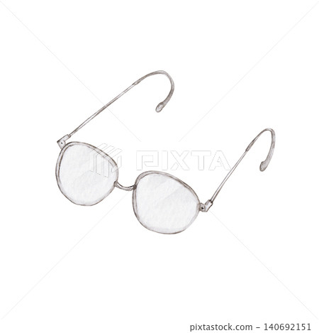 Stylish Glasses - Watercolor Illustration Stylish Glasses - Watercolor Illustration 140692151