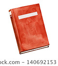 Hardcover book, reading, watercolor illustration 140692153