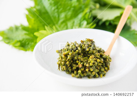 Pickled perilla seeds in soy sauce Pickled perilla seeds in soy sauce 140692257