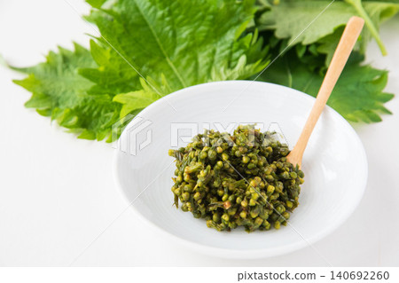 Pickled perilla seeds in soy sauce Pickled perilla seeds in soy sauce 140692260