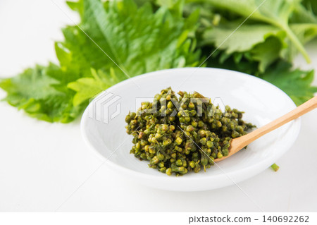 Pickled perilla seeds in soy sauce Pickled perilla seeds in soy sauce 140692262