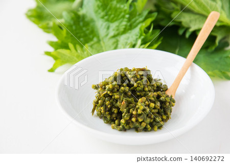 Pickled perilla seeds in soy sauce Pickled perilla seeds in soy sauce 140692272