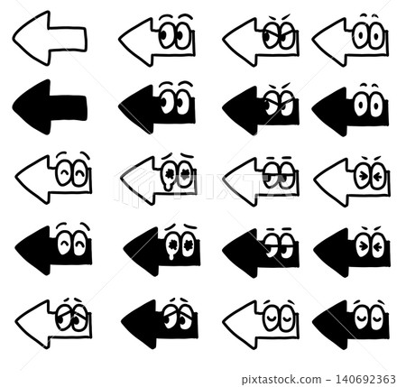 Arrow with expression, black Arrow with expression, black 140692363