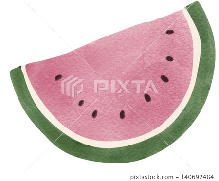 Cute watercolor summer sassy bunny watermelon fruit isolated clipart Cute watercolor summer sassy bunny watermelon fruit isolated clipart 140692484