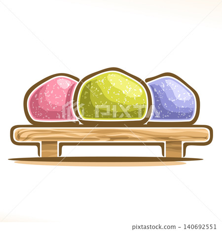 Vector logo for japanese Mochi Vector logo for japanese Mochi 140692551