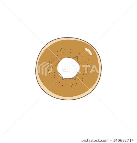 Hand-drawn style bagel vector illustration 140692714
