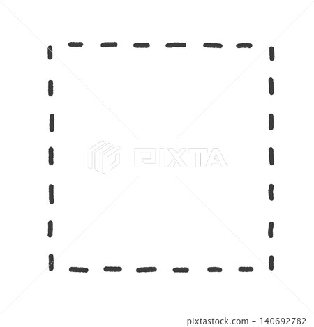 A hand-drawn, rough black dashed square frame - simple and cute illustration material for decorative elements and borders. A hand-drawn, rough black dashed square frame - simple and cute illustration material for decorative elements and borders. 140692782