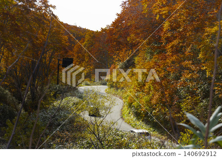Autumn foliage around Sukayu Onsen Autumn foliage around Sukayu Onsen 140692912